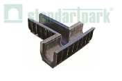 Тройник 90 для лотка водоотводного PolyMax Basic пластикового (левый)
