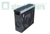 Пескоуловитель пластиковый усиленный PolyMax Drive DN100 с Чугунной решеткой (комплект)