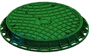 Люк канализационный Gidrolica® Garden, пластиковый тип Л зелёный