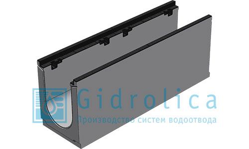 Фото Бетонные лотки DN200 BGZ-S лоток бетонный для тяжелых нагрузок DN200 № 20-0 с чугунной насадкой без уклона класс F900