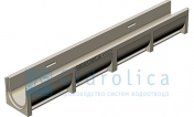 Лоток водоотводный Gidrolica PolyStandart DN100 ЛВ-10.14.13 полимербетонный класс С250