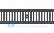 Решётка чугунная щелевая DN100 для лотков водоприёмная Gidrolica Standart класс C250 - до 25 тонн