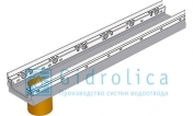 BGF-Z Мелкосидящий лоток бетонный DN100 с оцинкованной насадкой с вертикальным водосливом h 100 мм без уклона класс Е600