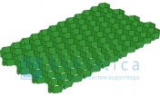Решётка газонная 694х400х32 Gidrolica® Eco Standart Рг-70.40.3,2 пластиковая зелёная класс С250