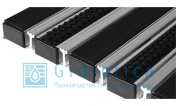 Придверные решётки Gidrolica Step резина/щётка/скребок 390×590 класс А15