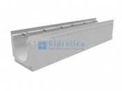 Лоток водоотводный бетонный Gidrolica BGU-Z DN150 коробчатый (СО 150 мм) с оцинкованной насадкой с уклоном 0,5% №1-10 класс Е600