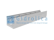Лоток водоотводный бетонный Gidrolica BGU-Z коробчатый (СО-150мм) с оцинкованной насадкой Кu 100.21,3 (15).16,5(12,5)-BGU-Z, № -10-0 класс Е600