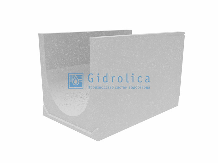 Фото Бетонные лотки DN500 Лоток водоотводный бетонный коробчатый (СО-500мм) с уклоном 0,5% КUу 100.60,3(50).43,5(34,5) - BGU № -4