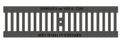 Решетка водоприемная Gidrolica Standart РВ -10.13,6.50 облегченная щелевая чугунная класс С250